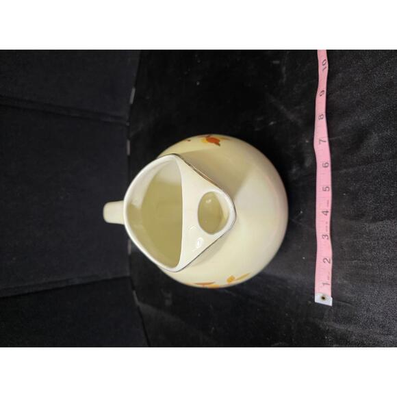 Hall's Superior Jewel Tea Autumn Leaf Ball Pitcher with ice lip, Vintage Beauty - Picture 4 of 8